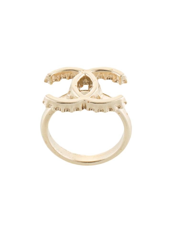 Chanel Vintage Cc Ring - Metallic