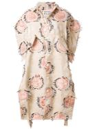 Henrik Vibskov I Love You Too Applique Detail Coat - Nude & Neutrals