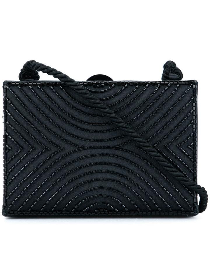 Chanel Pre-owned Cc Logos Beads Clasp Shoulder Bag - Black