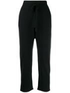 Nili Lotan High Rise Drawstring Cropped Trousers - Black