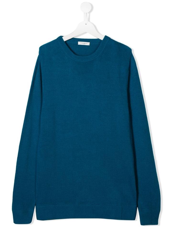 Paolo Pecora Kids Teen Crew-neck Pullover - Blue
