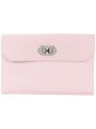Alexander Mcqueen Twist Lock Flap Clutch - Pink & Purple