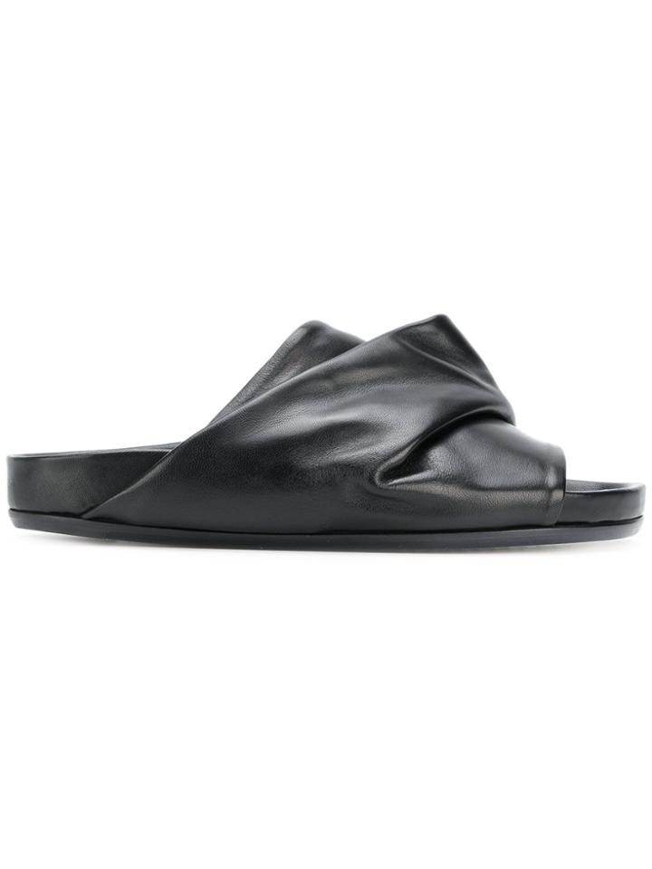 Rick Owens Draped Slider Sandals - Black