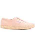 Superga Low Top Woven Sole Sneakers - Pink & Purple