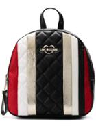 Love Moschino Striped Mini Backpack - Black