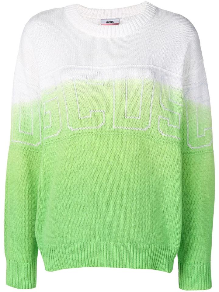 Gcds Gradient Logo Sweatshirt - Green