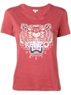 Kenzo Tiger Logo Printed T-shirt - Red