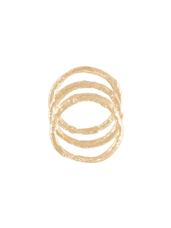 Alice Waese 14kt Gold Set Of Stacking Rings - Metallic