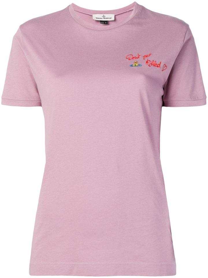 Vivienne Westwood Don't Get Killed T-shirt - Pink & Purple