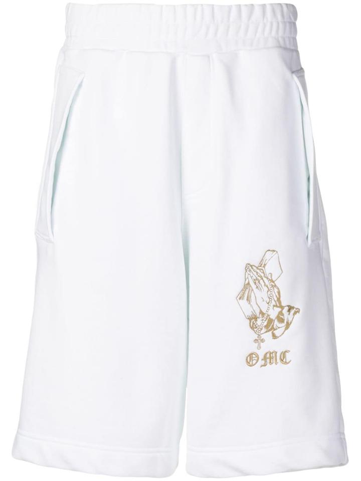 Omc Logo Print Track Shorts - White