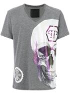 Philipp Plein - Printed T-shirt - Men - Cotton/polyester - M, Grey, Cotton/polyester