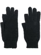 Rick Owens Thumb And Forefinger Gloves - Black
