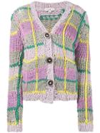 Natasha Zinko Knitted Check Cardigan - Multicolour