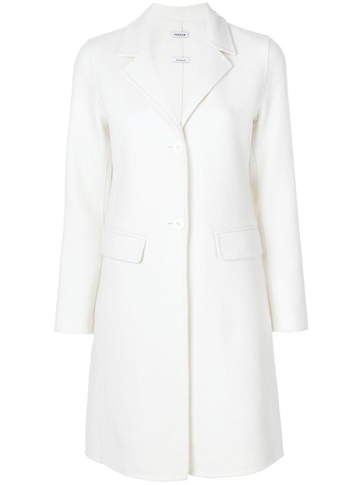 P.a.r.o.s.h. Single Breasted Midi Coat - White