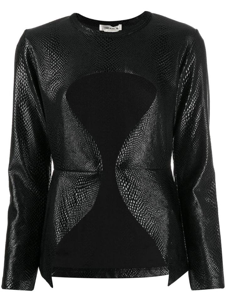 Comme Des Garçons Keyhole Cut-out Top - Black
