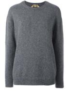 No21 Crew Neck Jumper, Women's, Size: 40, Grey, Alpaca/polyamide