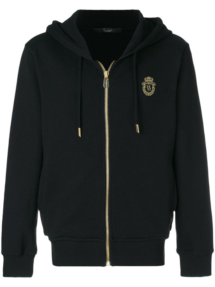 Billionaire Zip Front Hoodie - Black