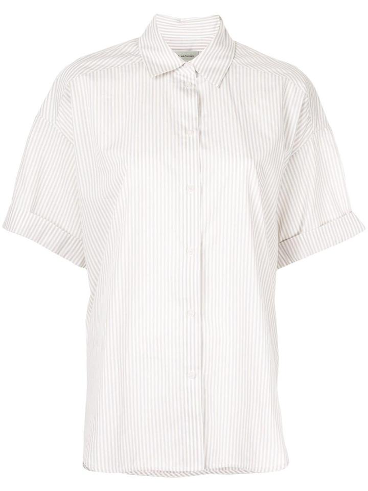 Lee Mathews Boxy Striped Shirt - Neutrals
