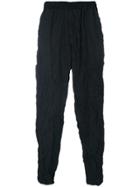 Yohji Yamamoto Textured Wrinkle Trousers - Black