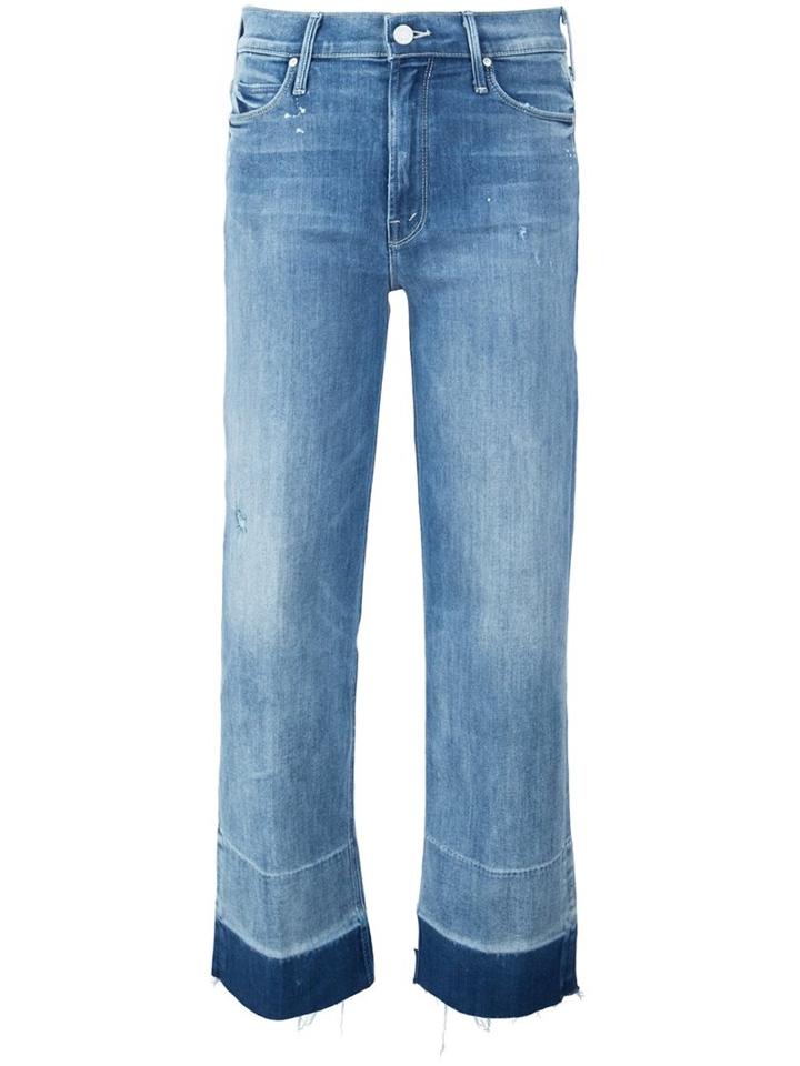 Mother Cropped Jeans, Women's, Size: 25, Blue, Cotton/spandex/elastane