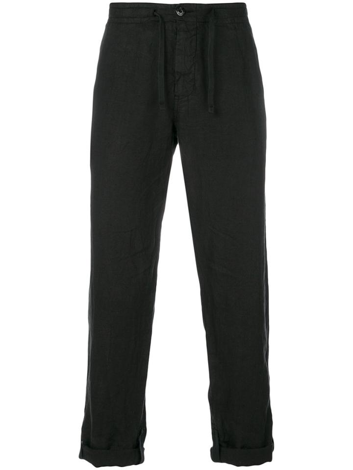 Stone Island Casual Straight-leg Trousers - Black