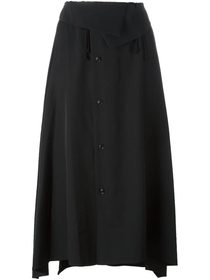 Y's Fold Over Asymmetric Skirt