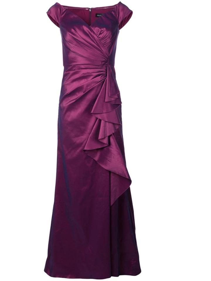 Tadashi Shoji Ruffled Panel Gown - Purple