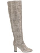 Gia Couture High Ankle Boots - Silver
