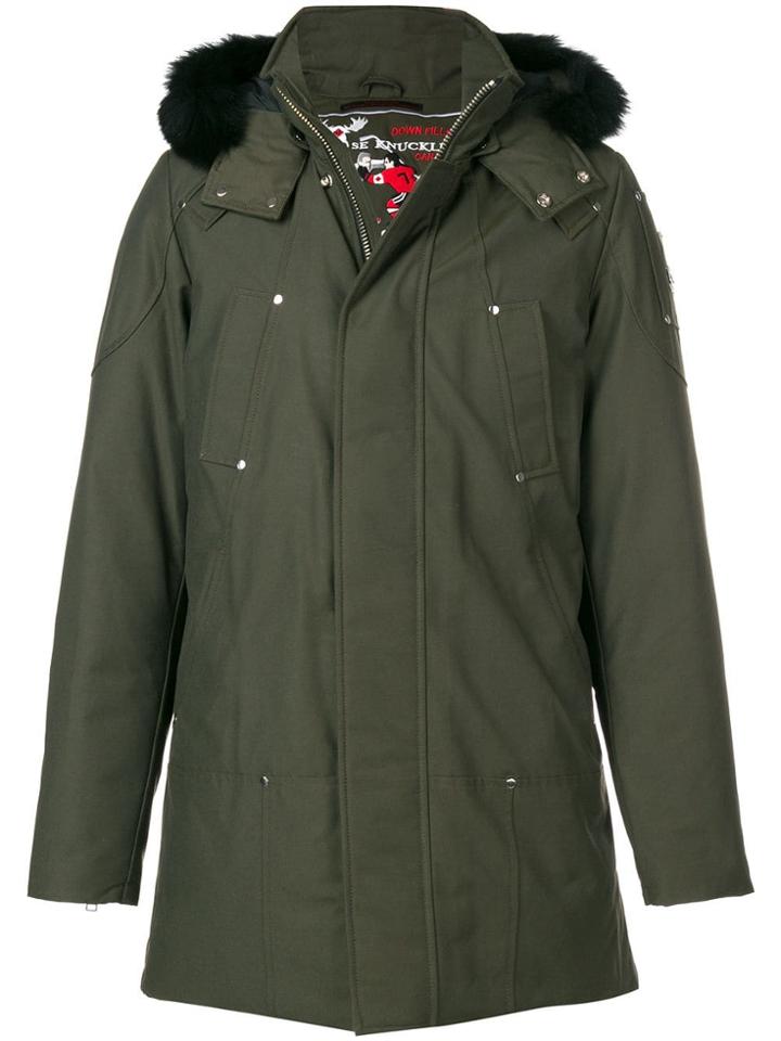 Moose Knuckles Fur Hood Coat - Green