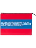 Calvin Klein Jeans Est. 1978 Logo Striped Pouch - Red