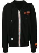 Heron Preston 'handle With Care' Zipped Hoodie - Black