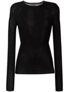 Tony Cohen - Knitted Fitted Top - Women - Cashmere - 40, Black, Cashmere
