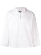Jacquemus Striped Spread Collar Shirt - White