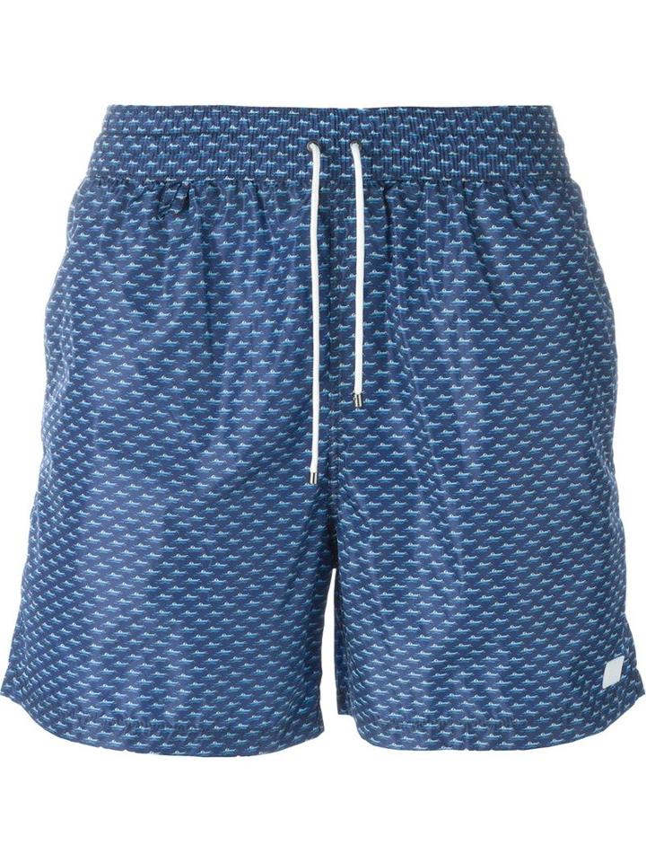 Salvatore Ferragamo Crocodile Print Swim Shorts