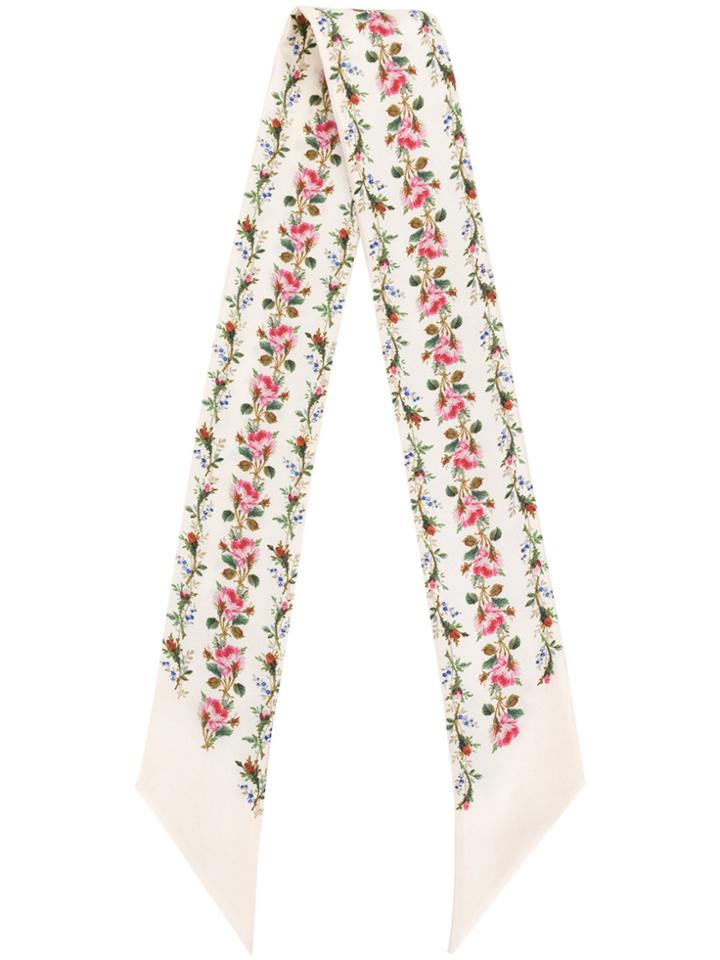 Gucci Rose Print Scarf - Nude & Neutrals