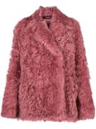 Sies Marjan Shearling Peacoat - Pink