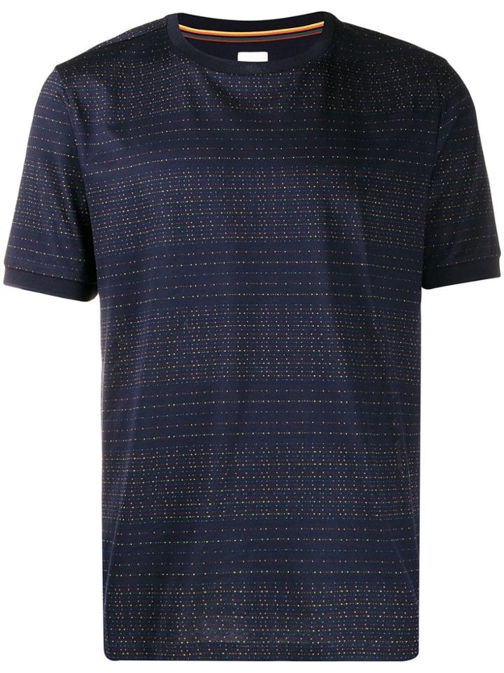 Paul Smith Patterned Stripe T-shirt - Blue