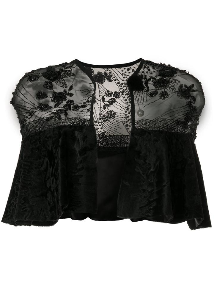 Liska Embellished Shrug - Black