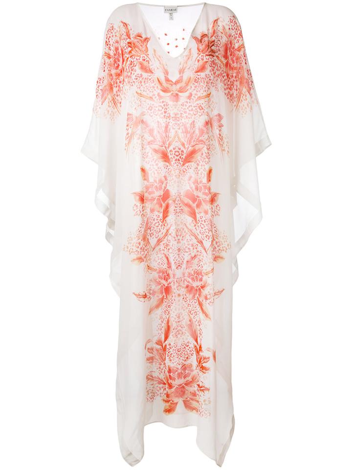 Evarae Print Kaftan, Women's, Size: Medium, Nude/neutrals, Silk