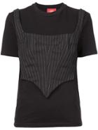 Dilara Findikoglu Corset T-shirt - Black