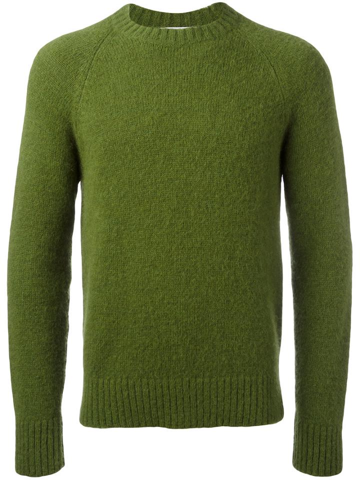 Raglan Sleeve Jumper - Men - Nylon/wool/alpaca - Xl, Green, Nylon/wool/alpaca, Ami Alexandre Mattiussi