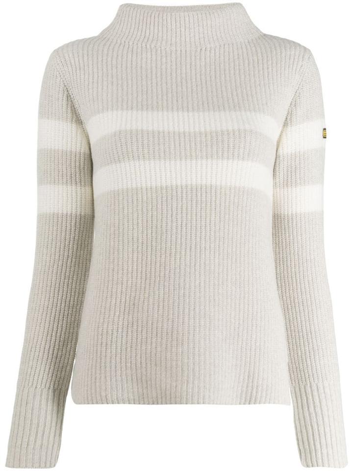 Barbour Stripe Detail Knit Jumper - Neutrals