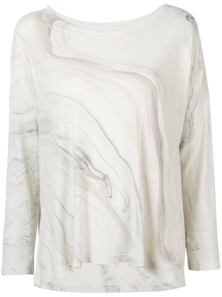 Raquel Allegra Marble Effect Jumper - White