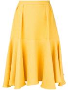 Edeline Lee Pleated Skirt - Yellow & Orange