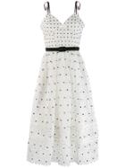 Self-portrait Polka-dot Midi Dress - White