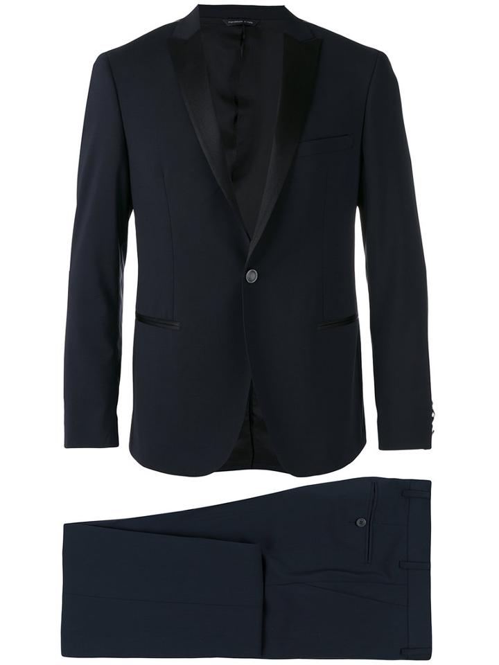 Tonello - Two Piece Suit - Men - Spandex/elastane/cupro/virgin Wool - 46, Blue, Spandex/elastane/cupro/virgin Wool