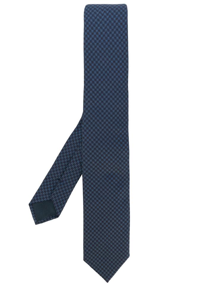 Dell'oglio Micro Pattern Tie - Blue