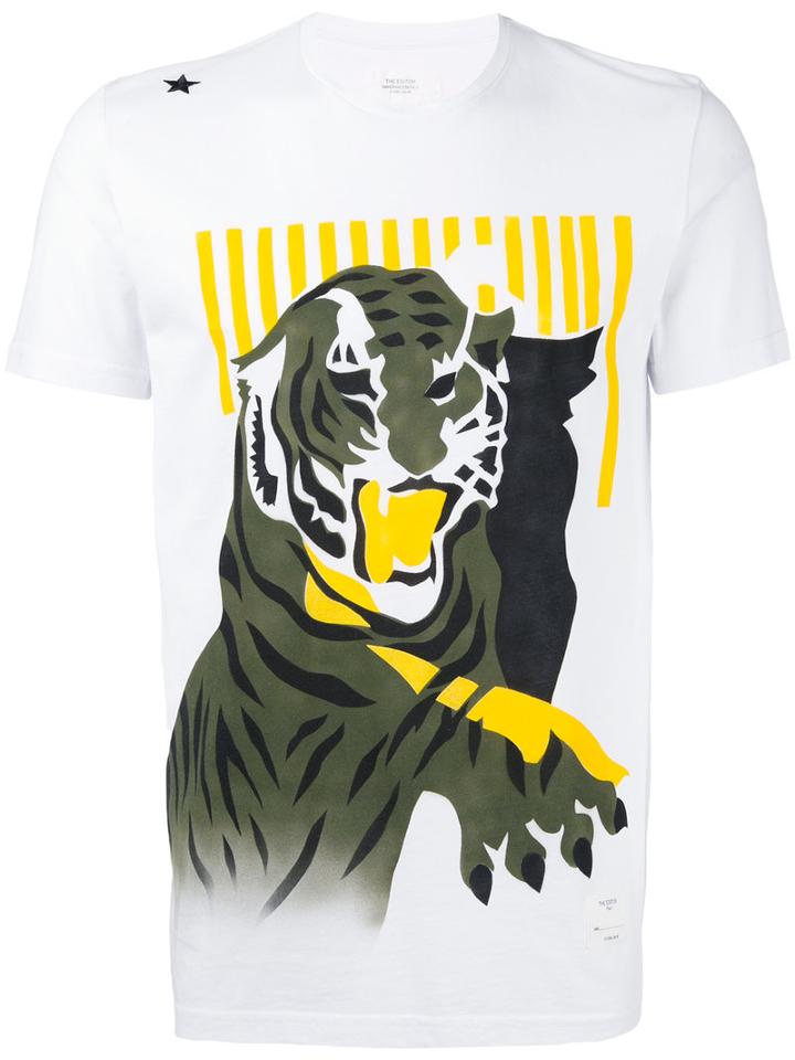 The Editor - Tiger Print T-shirt - Men - Cotton - Xs, White, Cotton