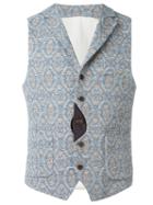 Al Duca D'aosta 1902 Woven Waistcoat, Men's, Size: 54, Blue, Cotton/polyester