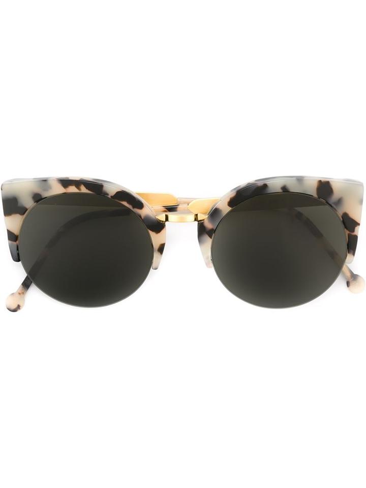 Retrosuperfuture 'lucia Francis Puma' Sunglasses, Women's, Grey, Metal (other)